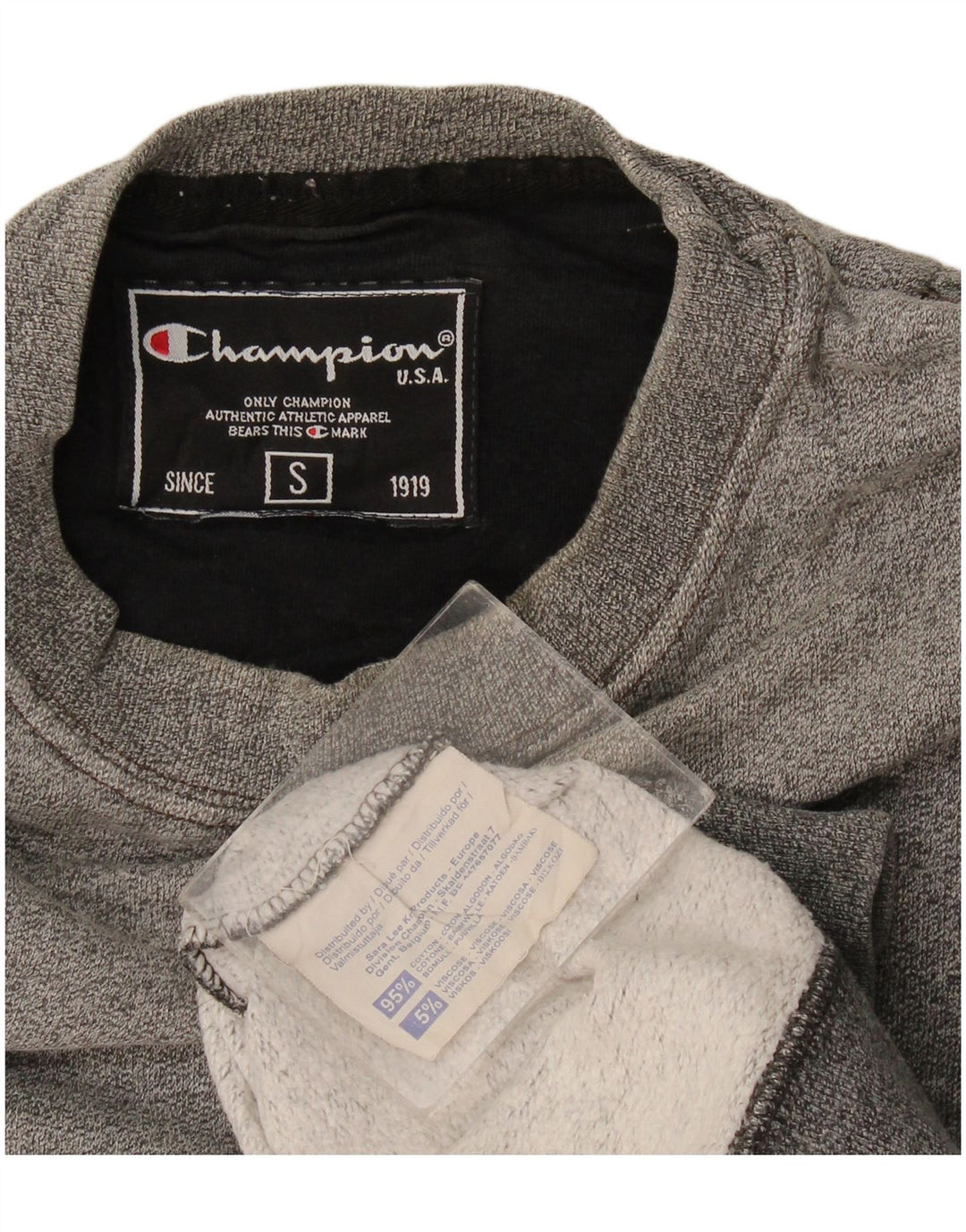 Champion moletom masculino jumper pequeno algodão cinza