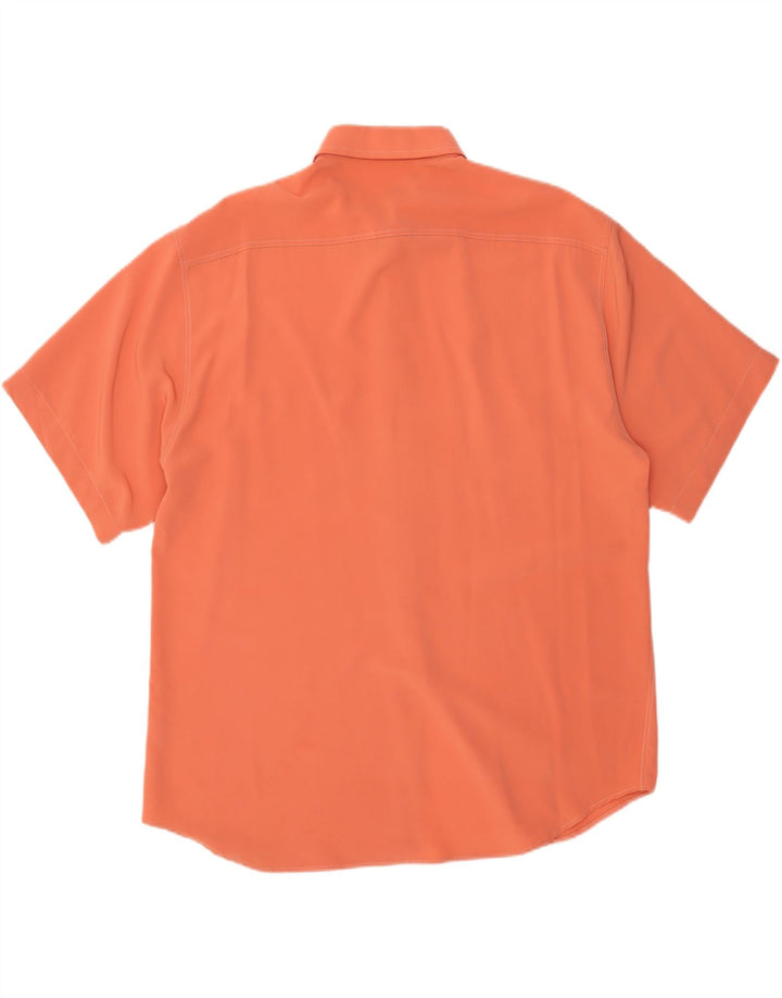 VINTAGE Mens Short Sleeve Shirt XL Orange Vintage Vintage and Second-Hand Vintage from Messina Hembry 