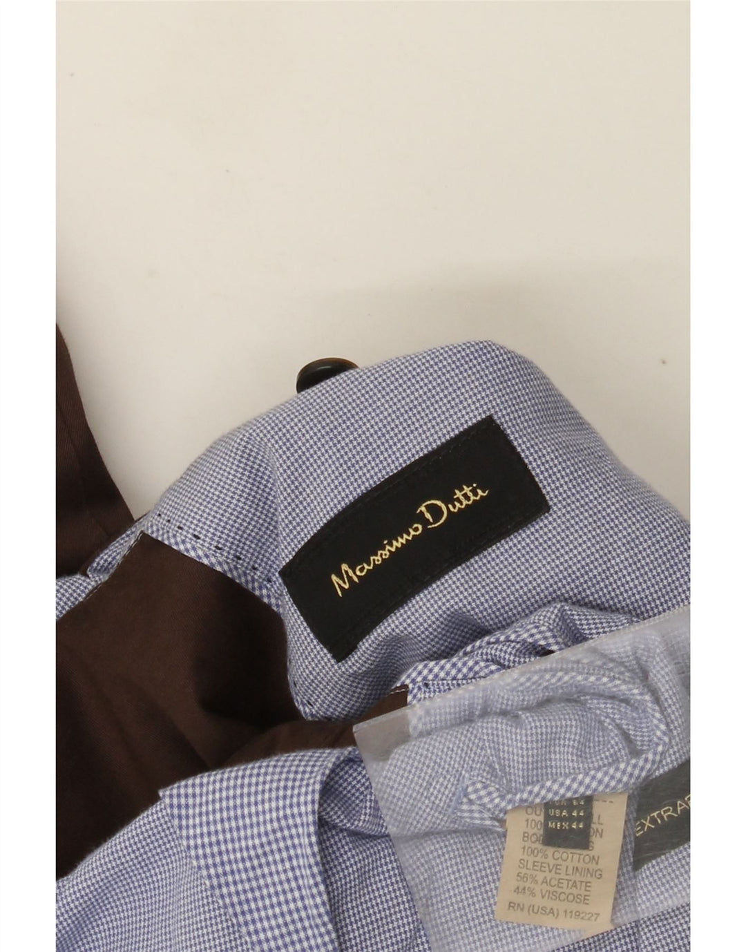 Jaqueta blazer masculina Massimo Dutti com 2 botões EU 54 XL algodão marrom