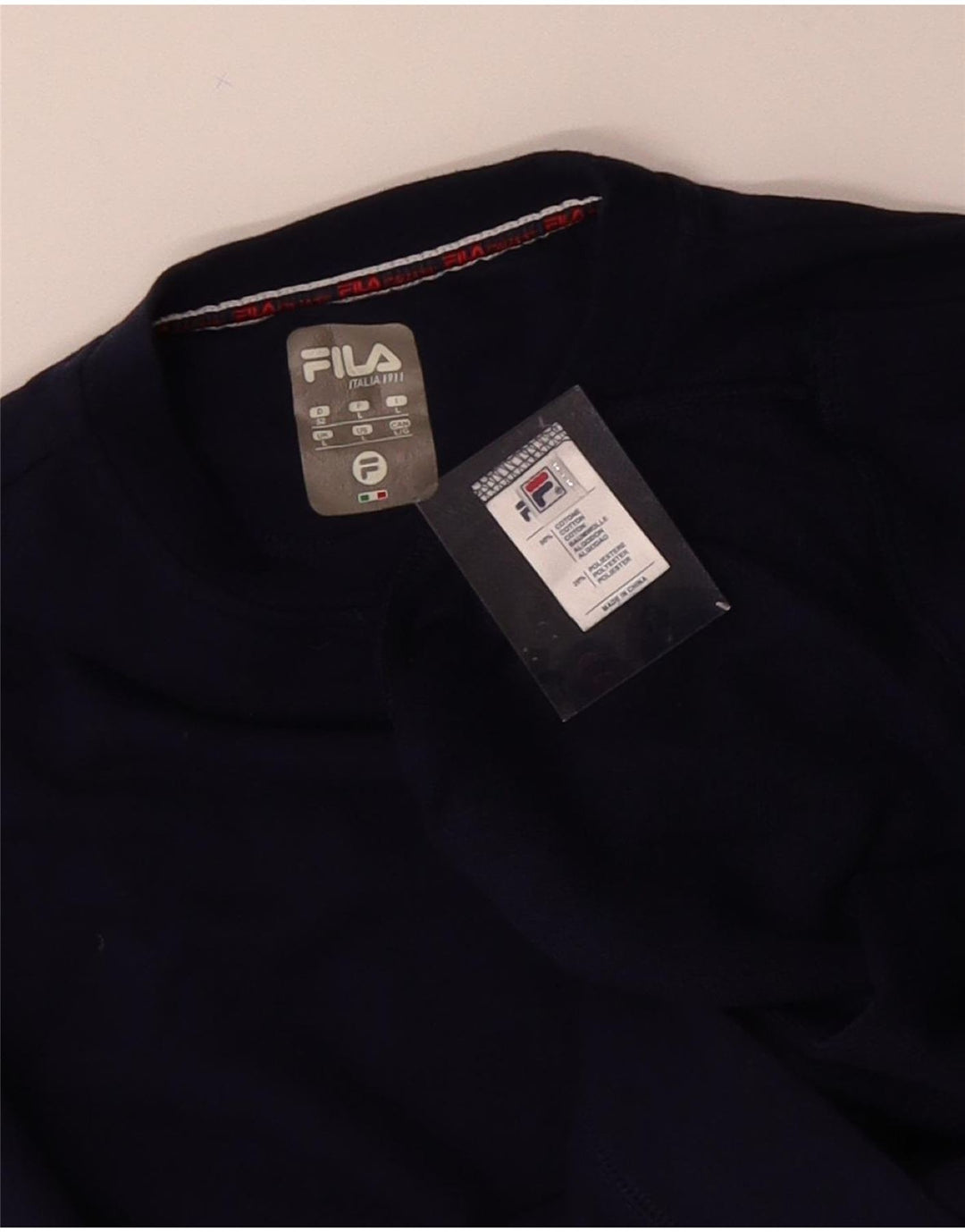 FILA Moletom Masculino Jumper Grande Algodão Azul Marinho