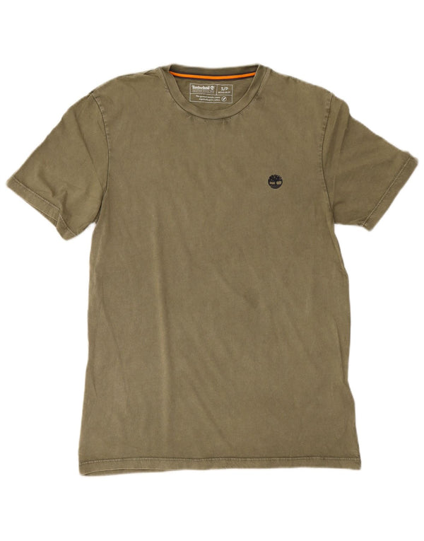 Camiseta masculina Timberland Regular Fit Top Pequeno Algodão Cáqui