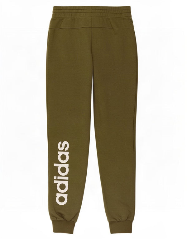 Calças de treino masculinas Adidas Joggers UK 8/10 pequeno algodão cáqui