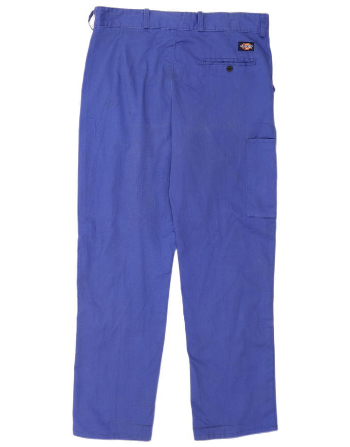 Calças cargo retas masculinas Dickies W36 L30 poliéster azul