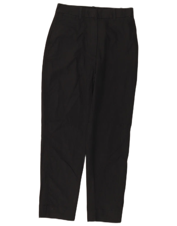 Calça chino feminina Marks & Spencer de cintura alta Reino Unido 6 XS W26 L26 preta