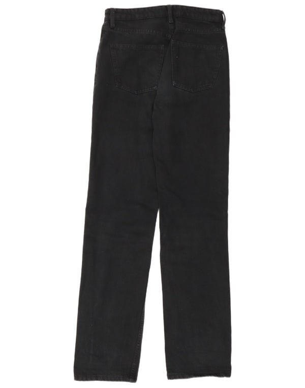 Calça jeans reta feminina Zara EU 36 XS W26 L31 algodão preto