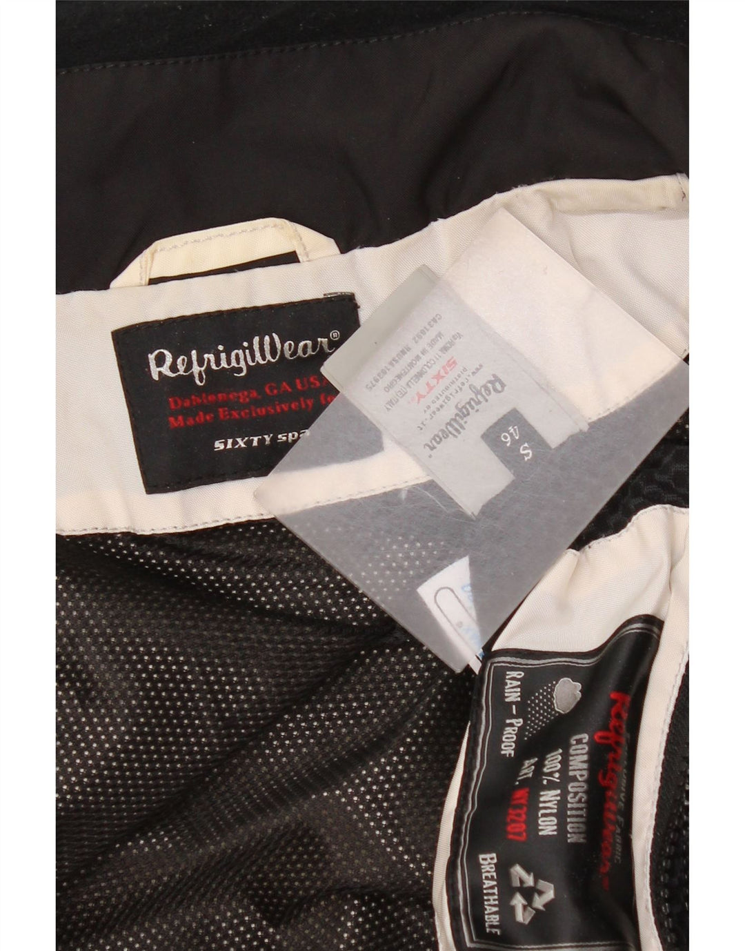 Jaqueta bomber masculina Refrigiwear EU 46 pequena poliamida branca Colourblock