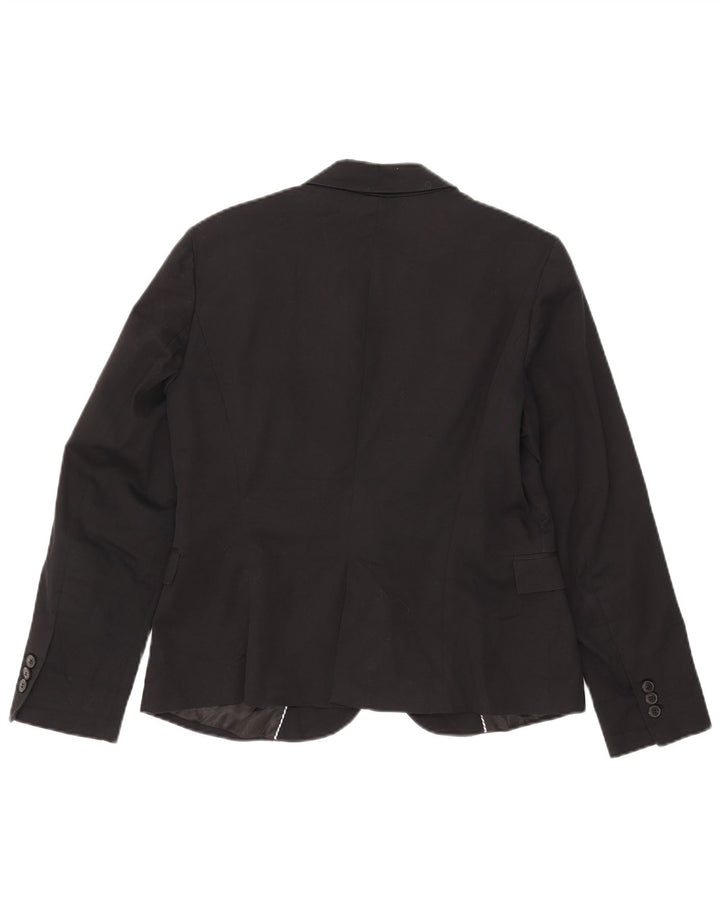 Jaqueta blazer feminina Zara com 1 botão UK 18 XL preta