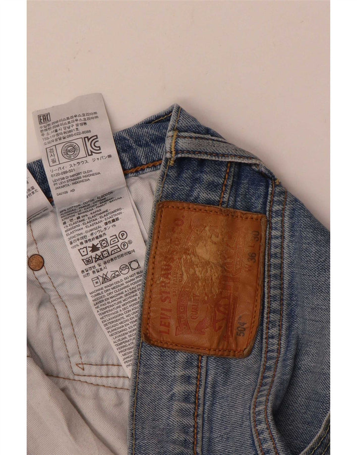 Levi's Masculino 504 Straight Jeans W36 L30 Azul Algodão