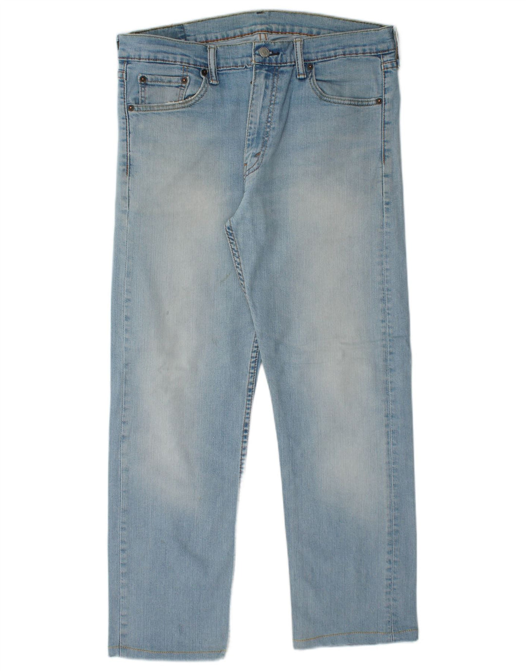 LEVI'S Masculino 513 Straight Jeans W33 L26 Azul Algodão