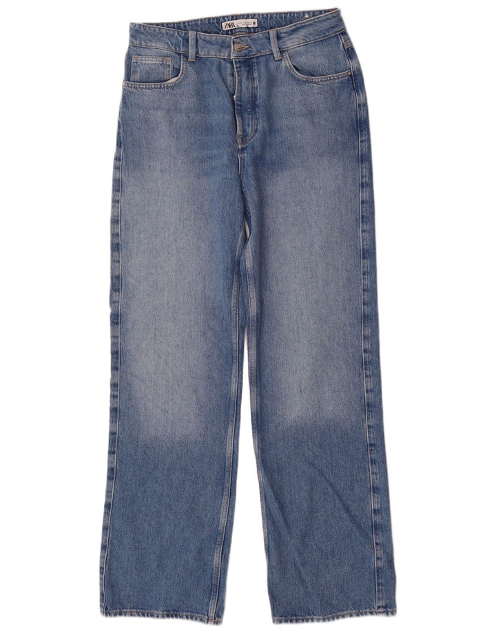 Calça jeans reta feminina Zara EU 40 médio W30 L32 azul