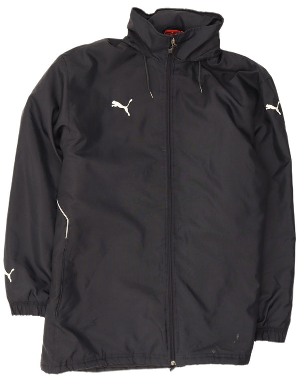 Capa de chuva masculina Puma com capuz UK 42 XL azul marinho poliéster
