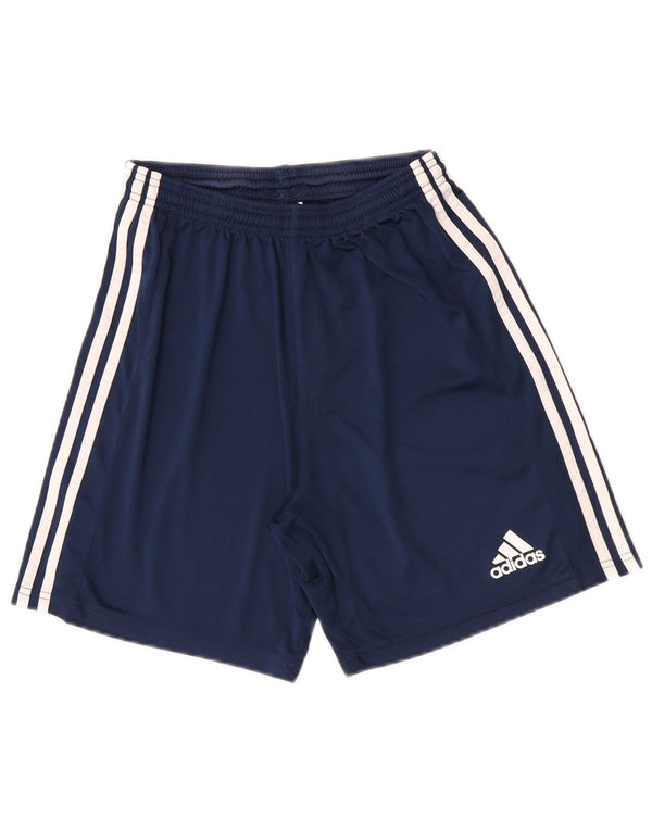Shorts esportivos Adidas Aeroready para meninos 11-12 anos médio azul marinho poliéster
