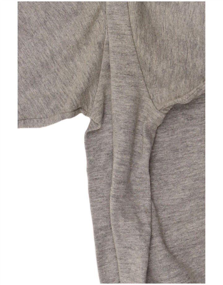 Adidas Mens Graphic Top Manga Longa Grande Algodão Cinza