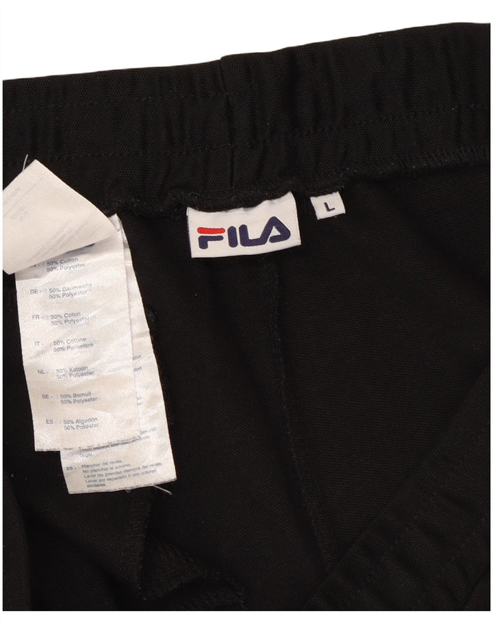 Calça de treino masculina Fila grande algodão preto