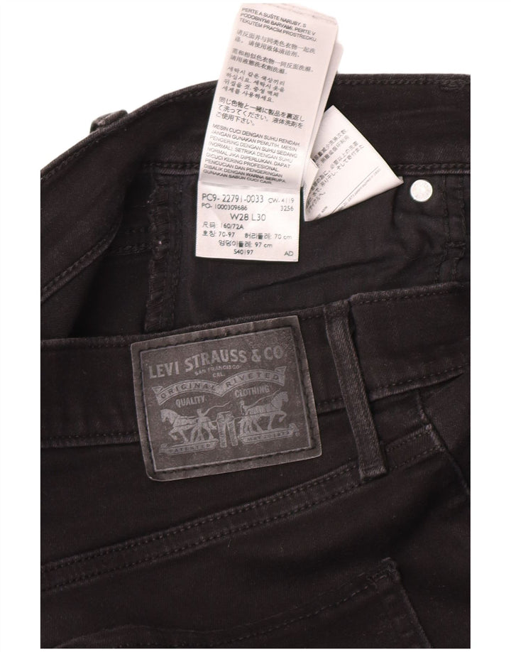 Jeans skinny feminino Levi's W28 L30 algodão preto