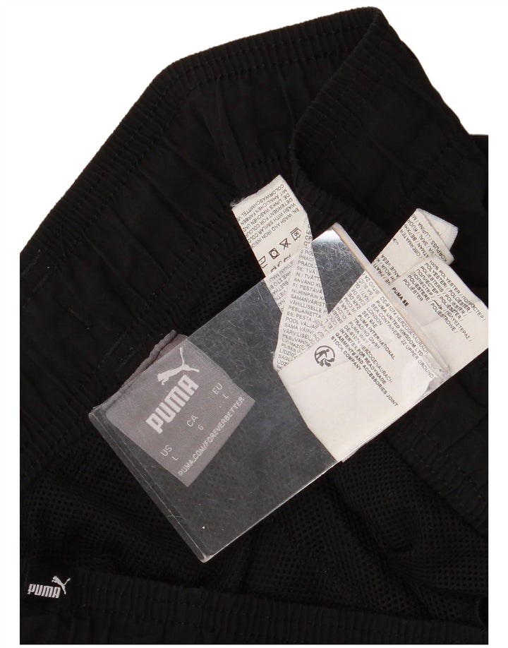 Calça de treino masculina Puma Joggers grande poliéster preto
