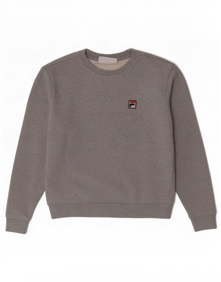 Fila Moletom Masculino Jumper Pequeno Algodão Cinza