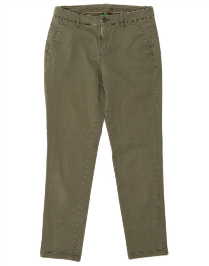 Calças Chino Slim para Menina BENETTON 13-14 Anos W26 L26 Caqui