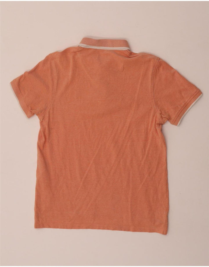 Camisa polo masculina Jack & Jones pequena laranja algodão