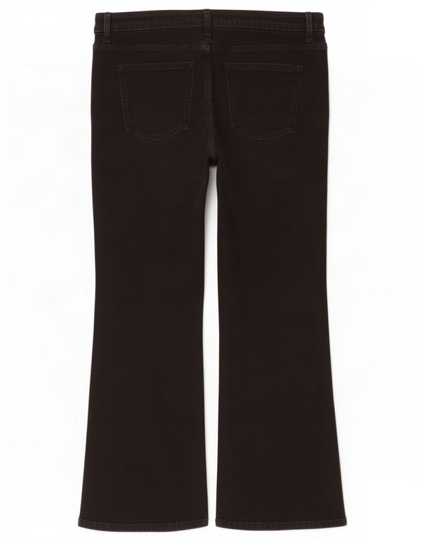 Calça jeans feminina Marks & Spencer Eva Regular Bootcut UK 22 3XL W42 L28 preta