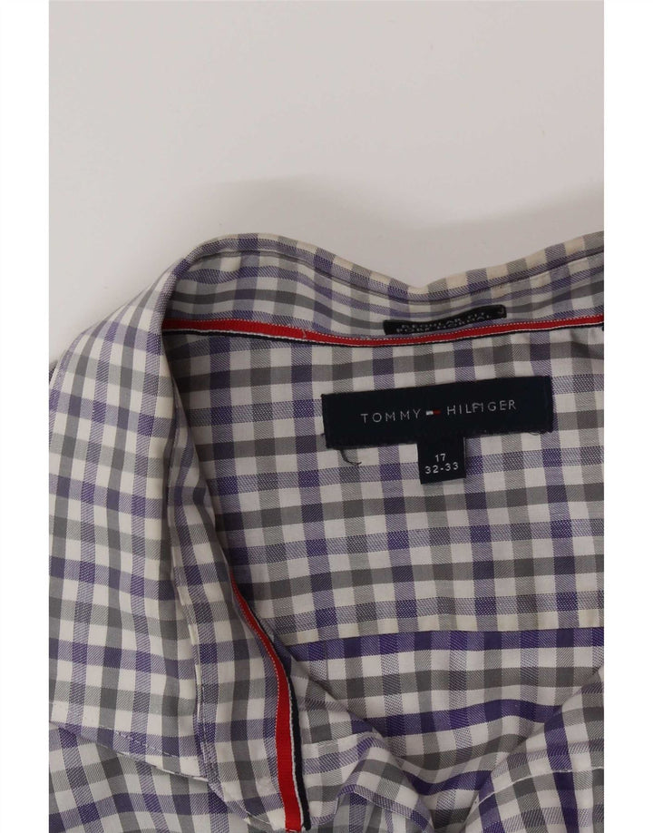 Camisa masculina Tommy Hilfiger Regular Fit tamanho 17 XL azul guingão