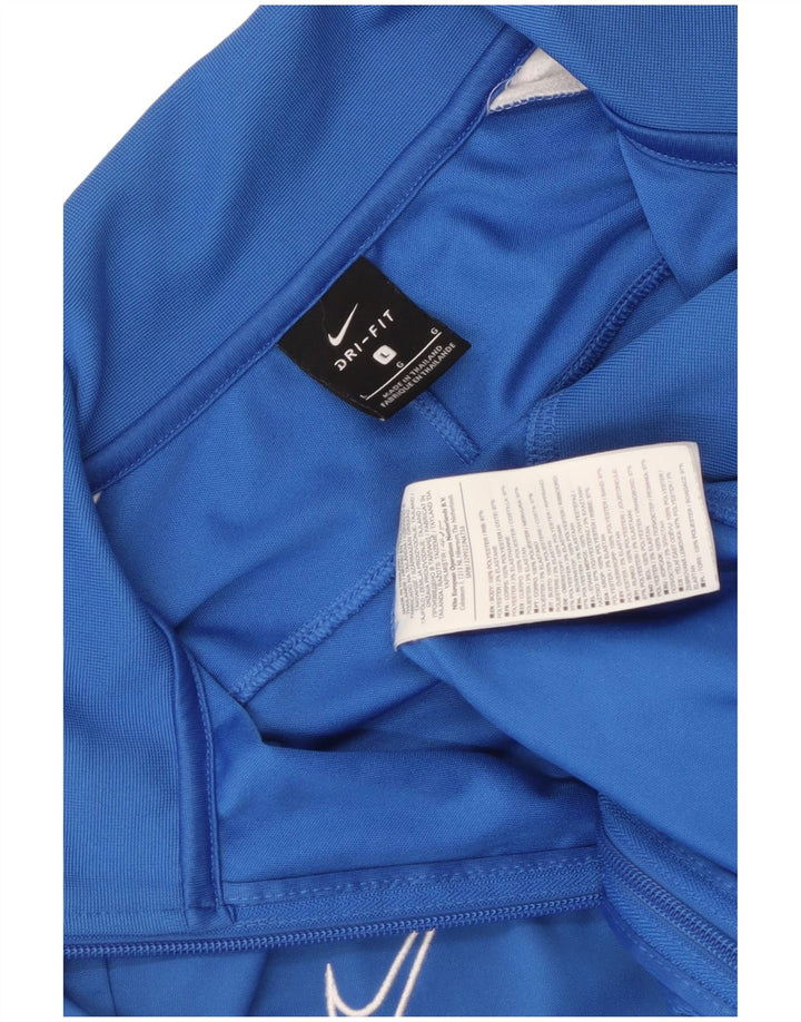 Jaqueta Nike Mens Dri Fit Tracksuit Top Grande Azul Colorblock Poliéster