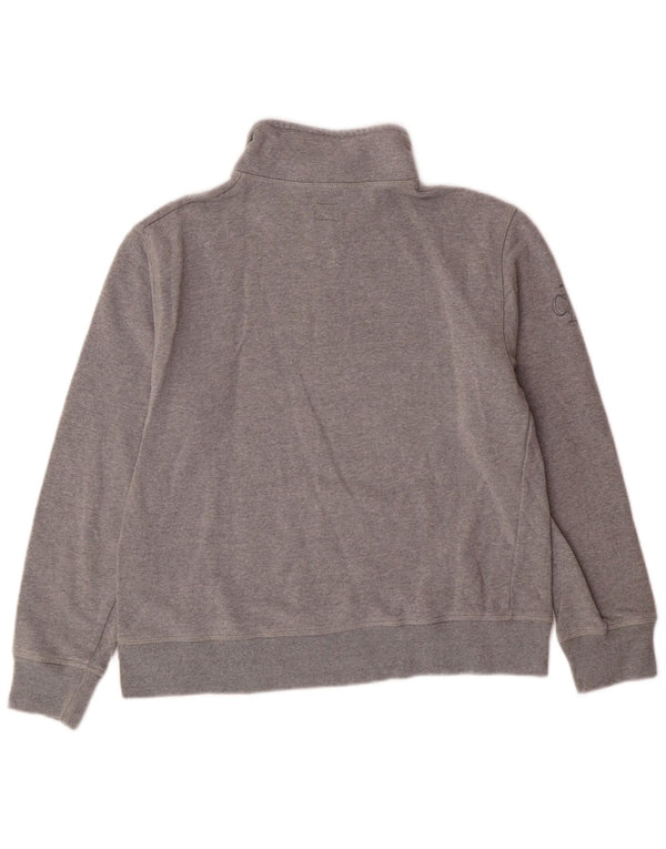 Calvin Klein Jeans Meninos moletom gráfico com zíper e gola 13-14 anos cinza