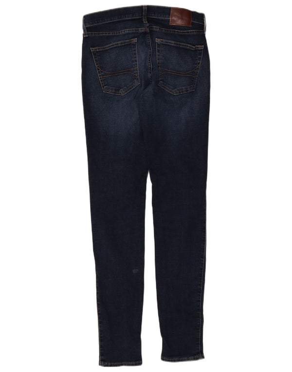 Hollister Mens Super Skinny Jeans W32 L36 Azul Marinho Algodão