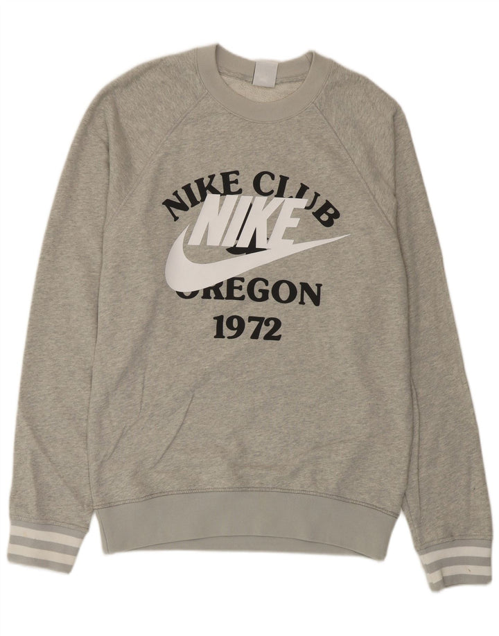 Nike Mens Graphic Moletom Jumper XS Cinza Algodão
