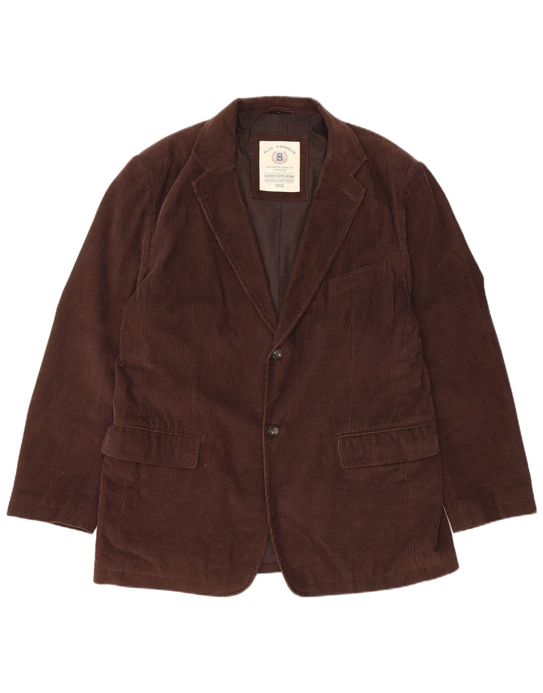 Jaqueta blazer masculina de veludo cotelê Marks & Spencer com 2 botões Reino Unido 40 grande marrom