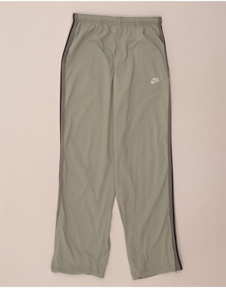 Calça de treino masculina Nike grande de nylon listrado verde
