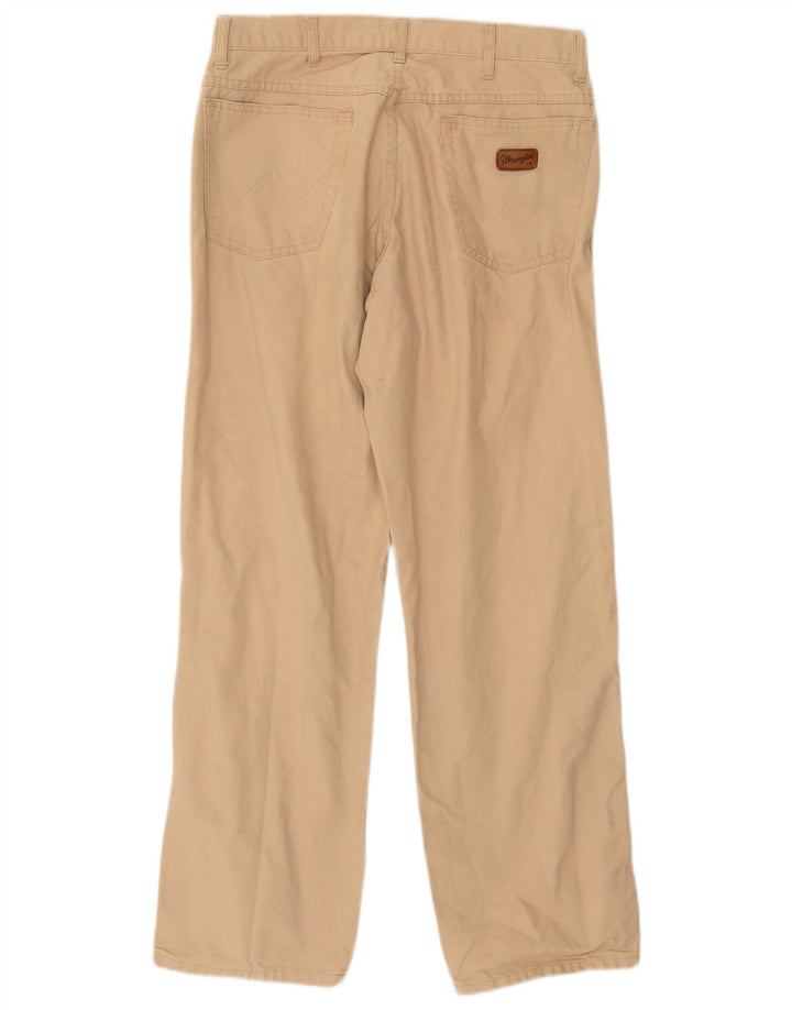 Calça Wrangler masculina reta casual W32 L29 bege