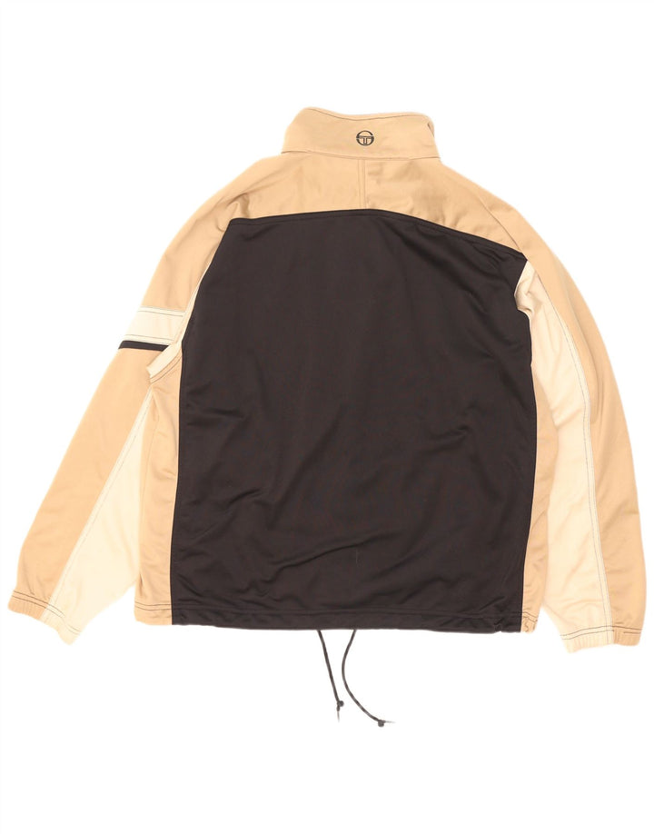 Sergio Tacchini Jaqueta masculina de agasalho XL preto colorblock