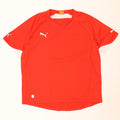 Camiseta masculina Puma Top XL vermelha colorblock