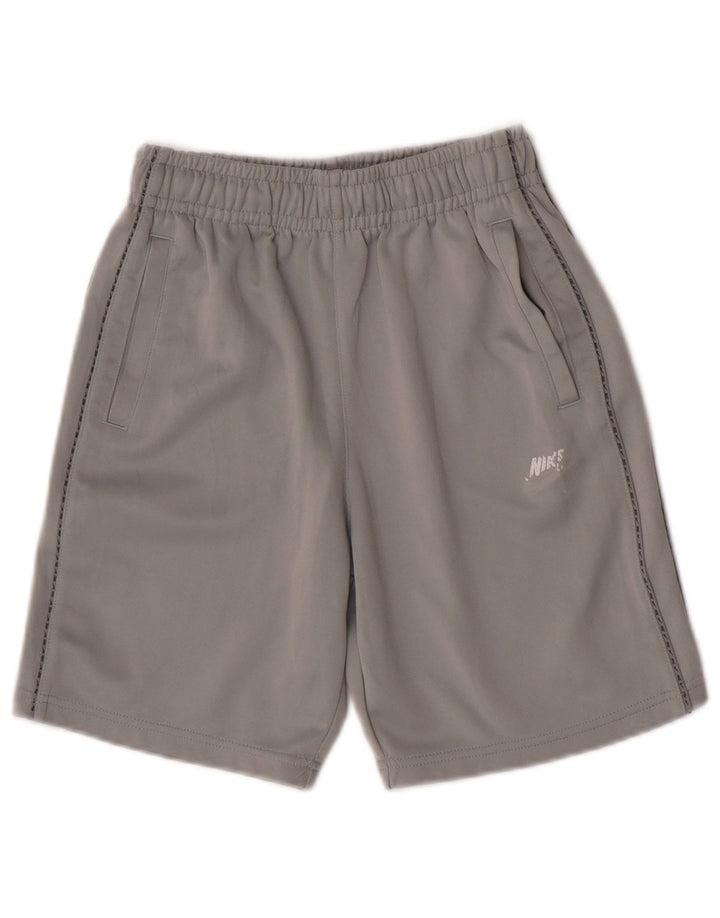 Shorts esportivos gráficos Nike Boys 12-13 anos grandes cinza poliéster