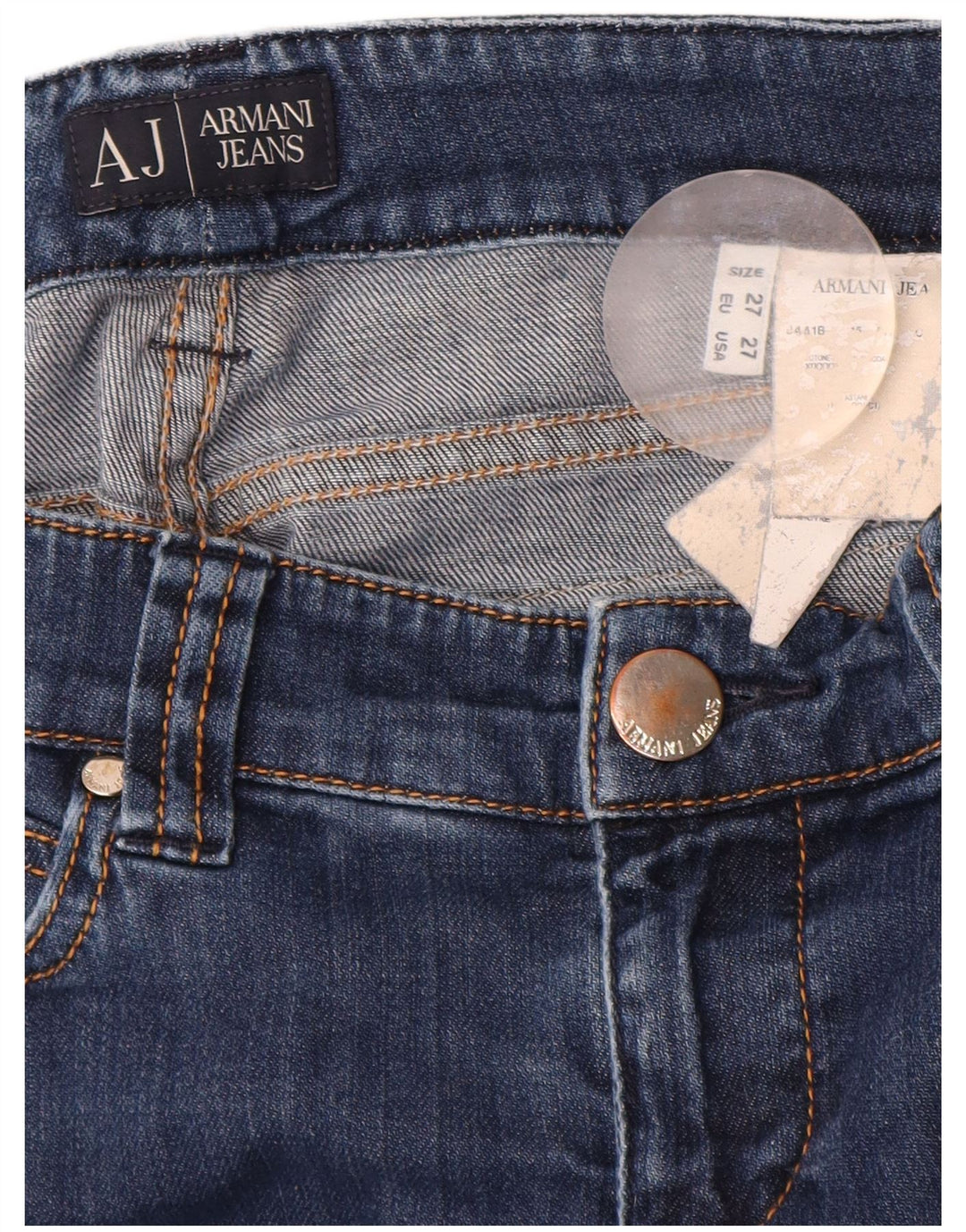 Calça jeans feminina Armani W27 L32 azul