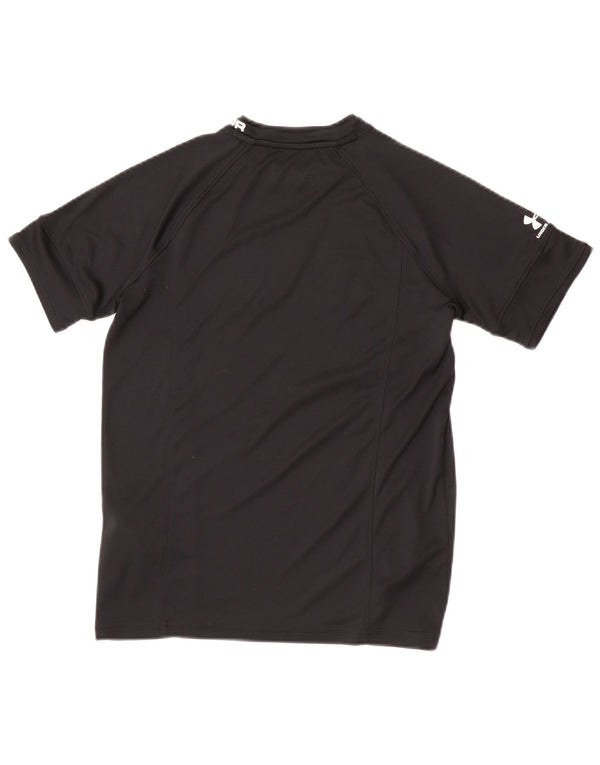 Under Armour Girls Heat Gear Graphic Camiseta Top 13-14 Anos XL Preto