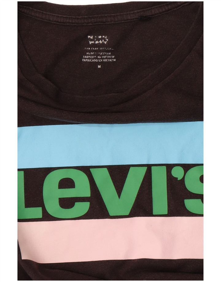 Camiseta feminina gráfica Levi's UK 14 médio preto