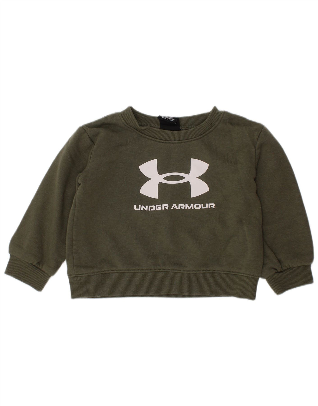 Suéter gráfico UNDER ARMOUR para bebês meninos 12 a 18 meses algodão cáqui
