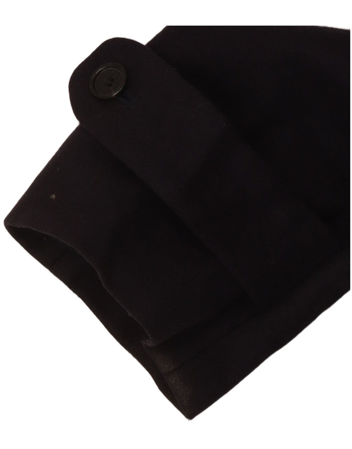 Trench Coat Masculino French Connection Reino Unido 38 Lã Virgem Azul Marinho Médio