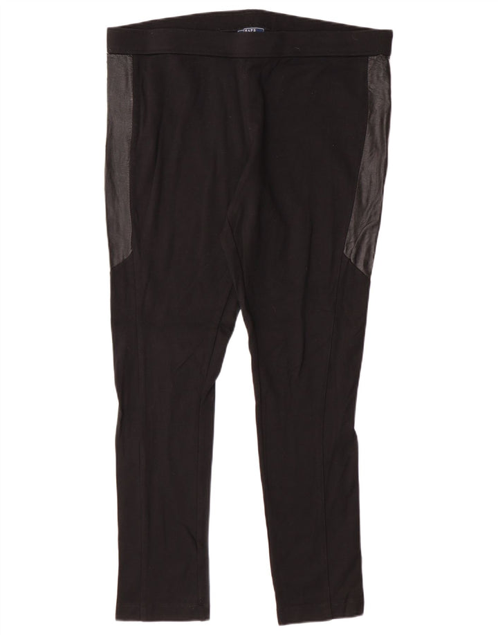 Leggings femininos Chaps UK 16 grande preto colorblock viscose