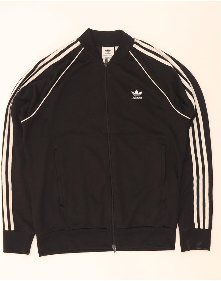 Adidas Mens Treino Top Jaqueta Grande Poliéster Colorblock Preto