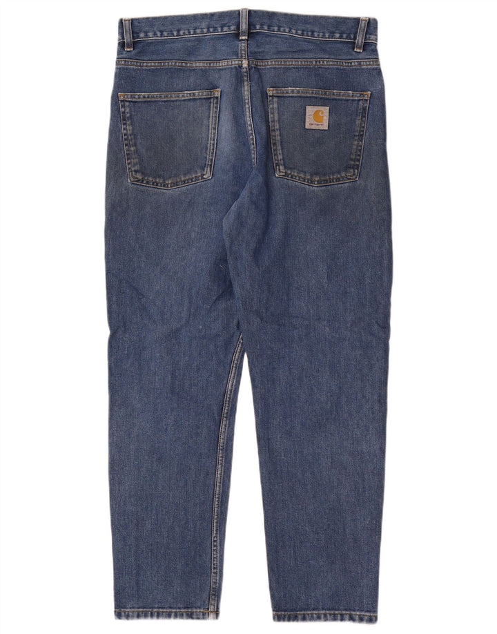 Carhartt Masculino Straight Jeans W32 L30 Azul Algodão