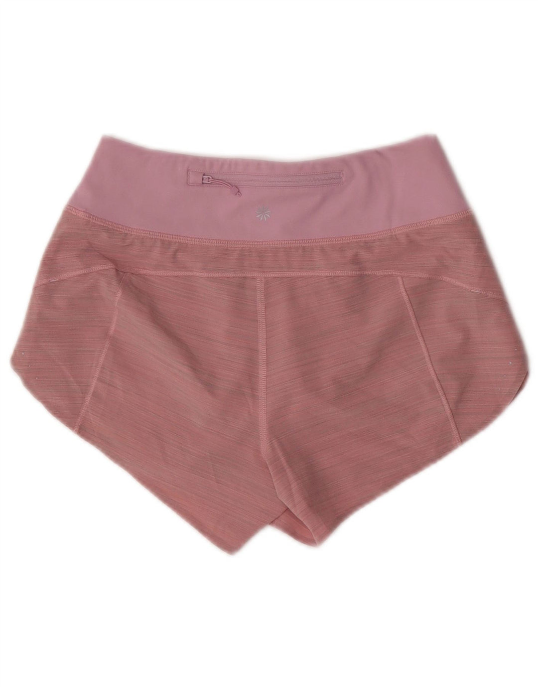 Shorts esportivos femininos Athleta UK 2 2XS rosa nylon