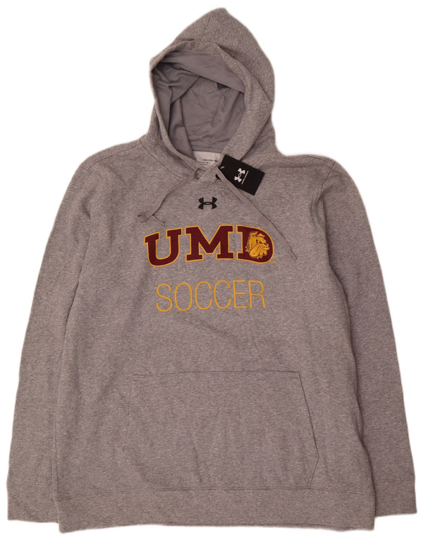 Under Armour masculino UMD futebol gráfico moletom com capuz 2XL algodão cinza