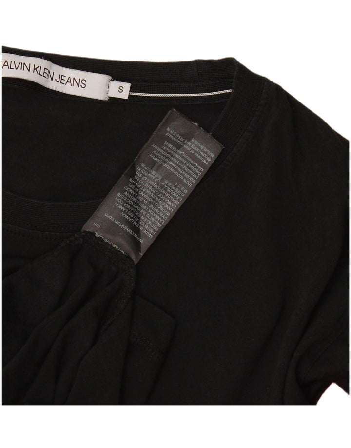 Calvin Klein Jeans Masculino Gráfico Pequeno Algodão Preto