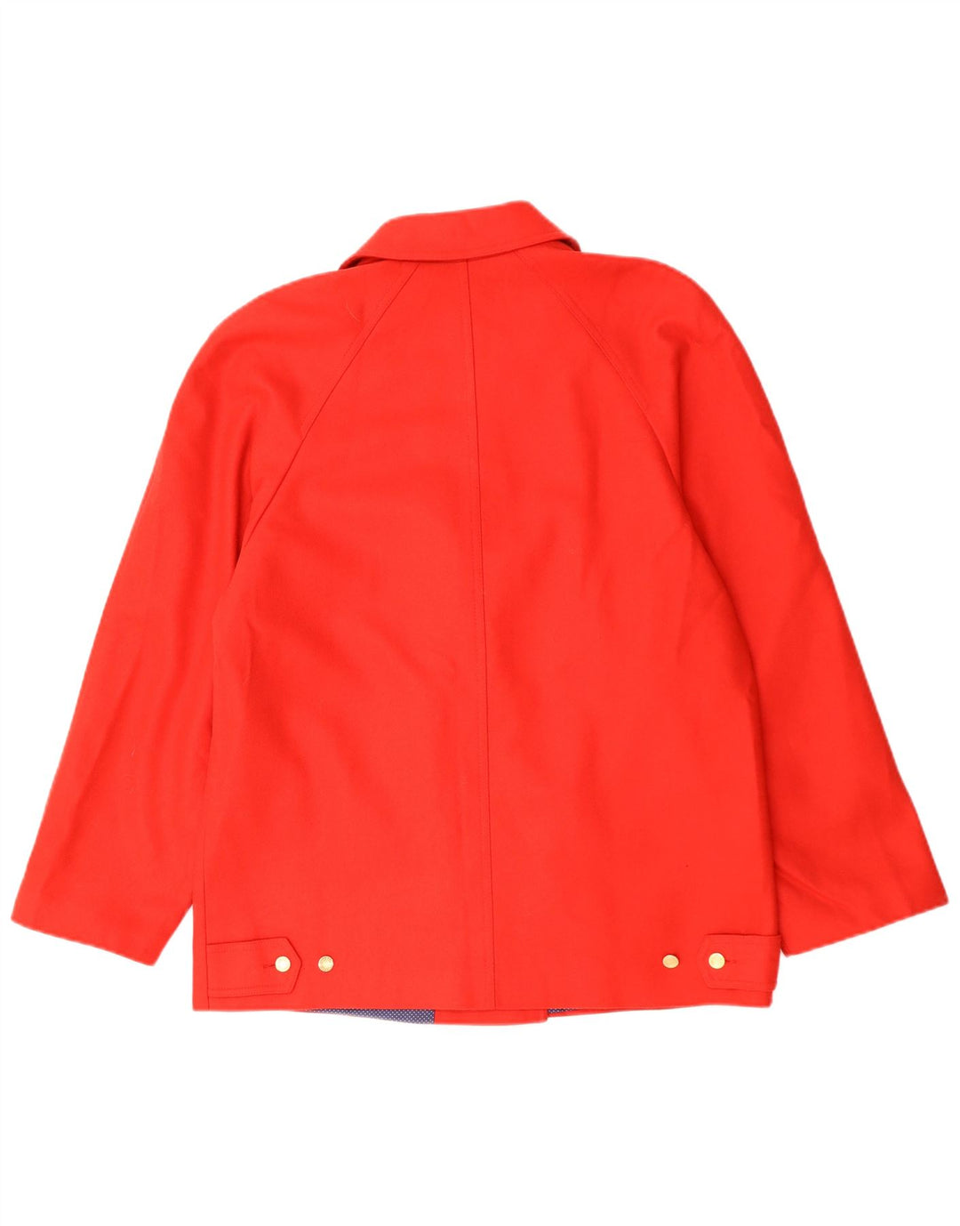Jaqueta blazer feminina vintage com botões duplos Reino Unido 14 lã vermelha média retrô