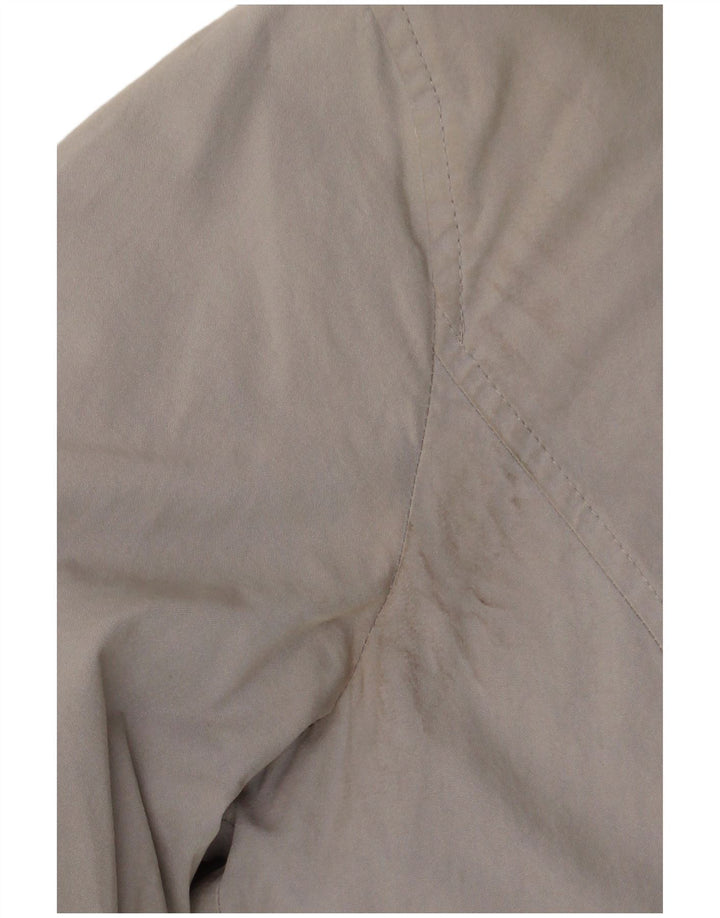 Casaco acolchoado com capuz feminino Woolrich Reino Unido 14 algodão cinza médio