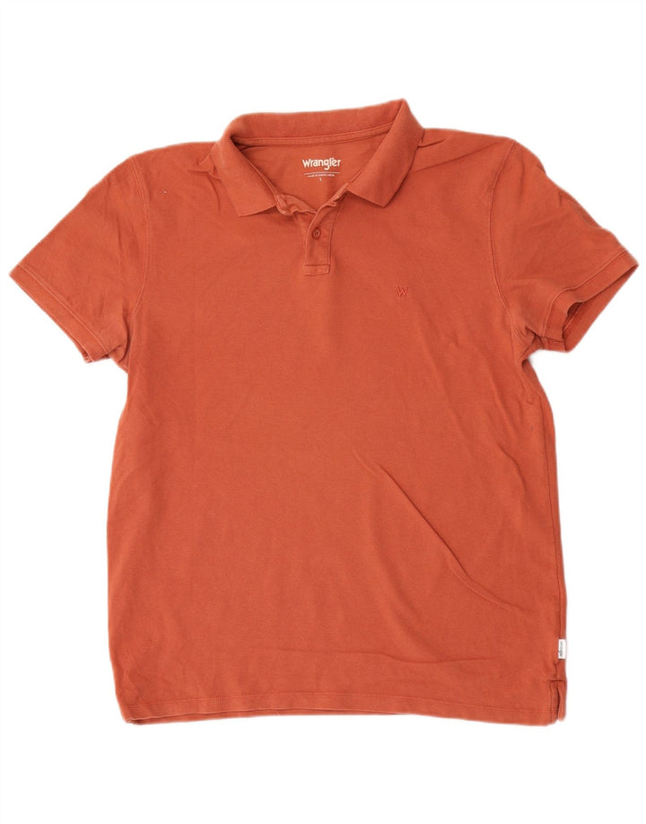 Camisa polo masculina Wrangler grande algodão laranja