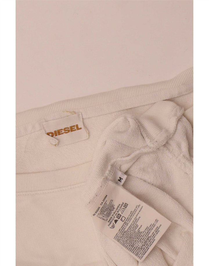 Camisola oversized feminina Diesel UK 14 algodão branco médio